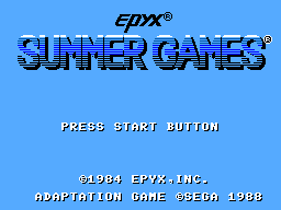 Summer Games (Europe) Title Screen